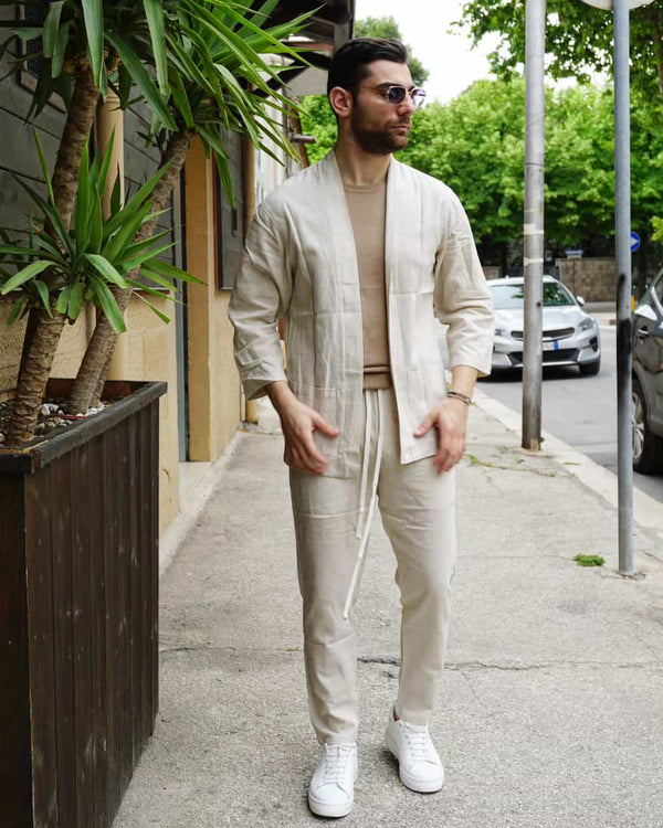 completo kimono lino