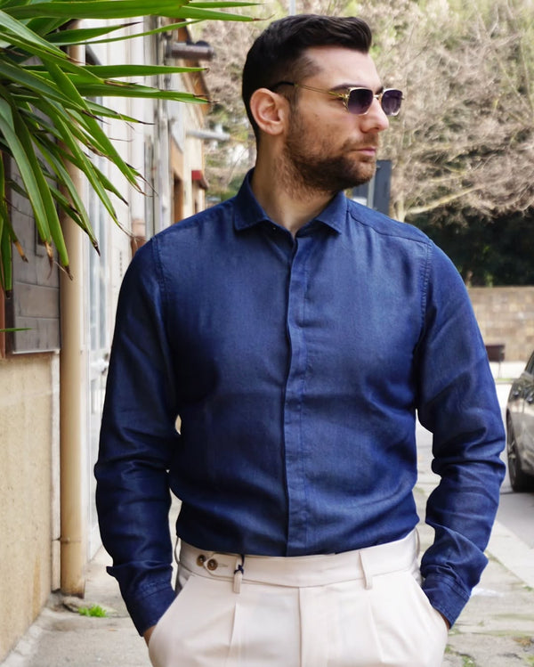 camicia viscosa jeans
