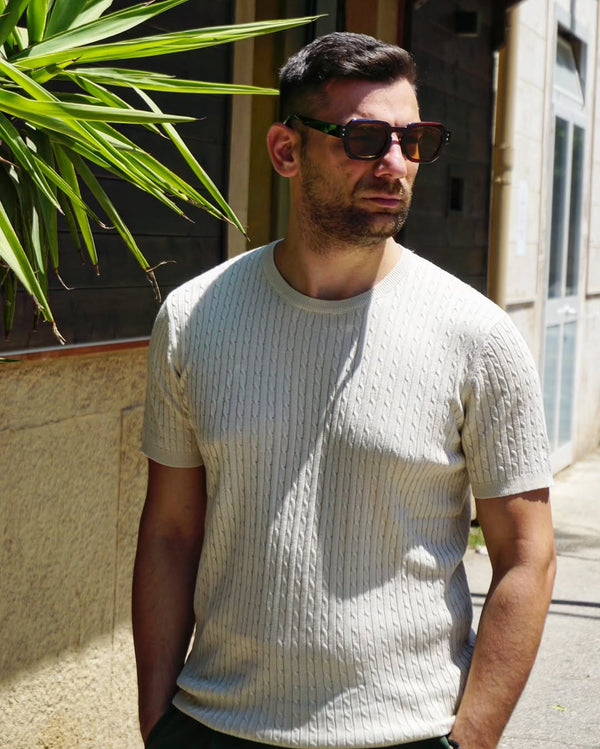 T shirt filo treccina