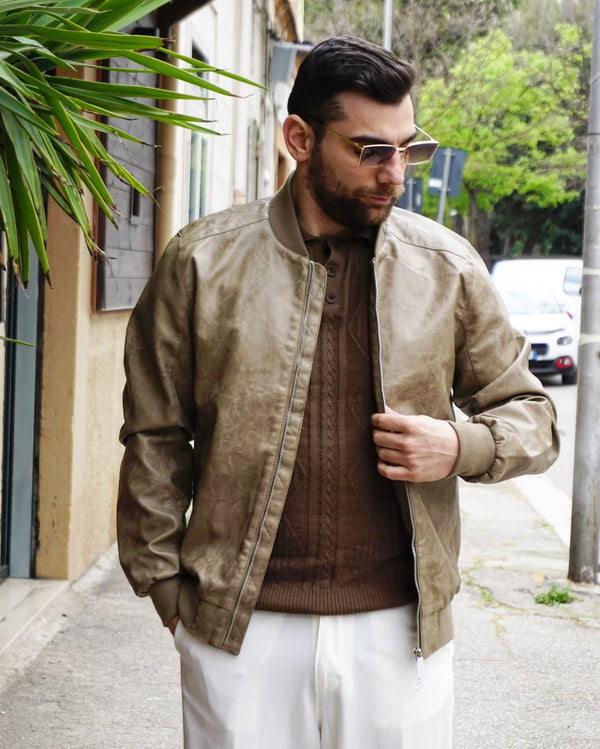 giubbino eco pelle