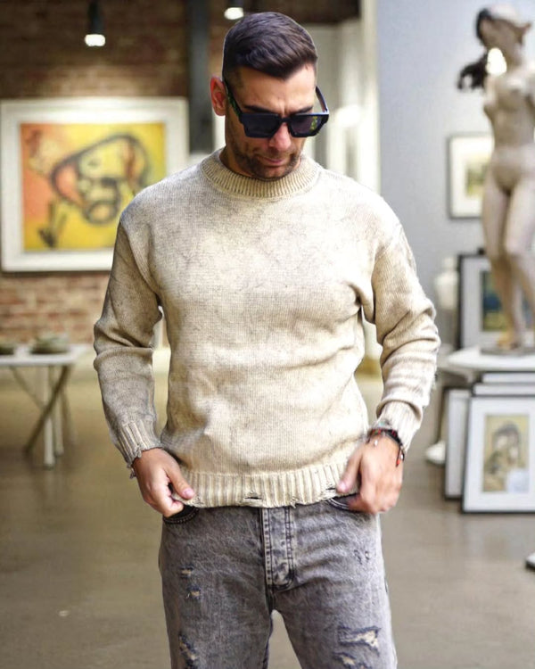 maglione sfangiato